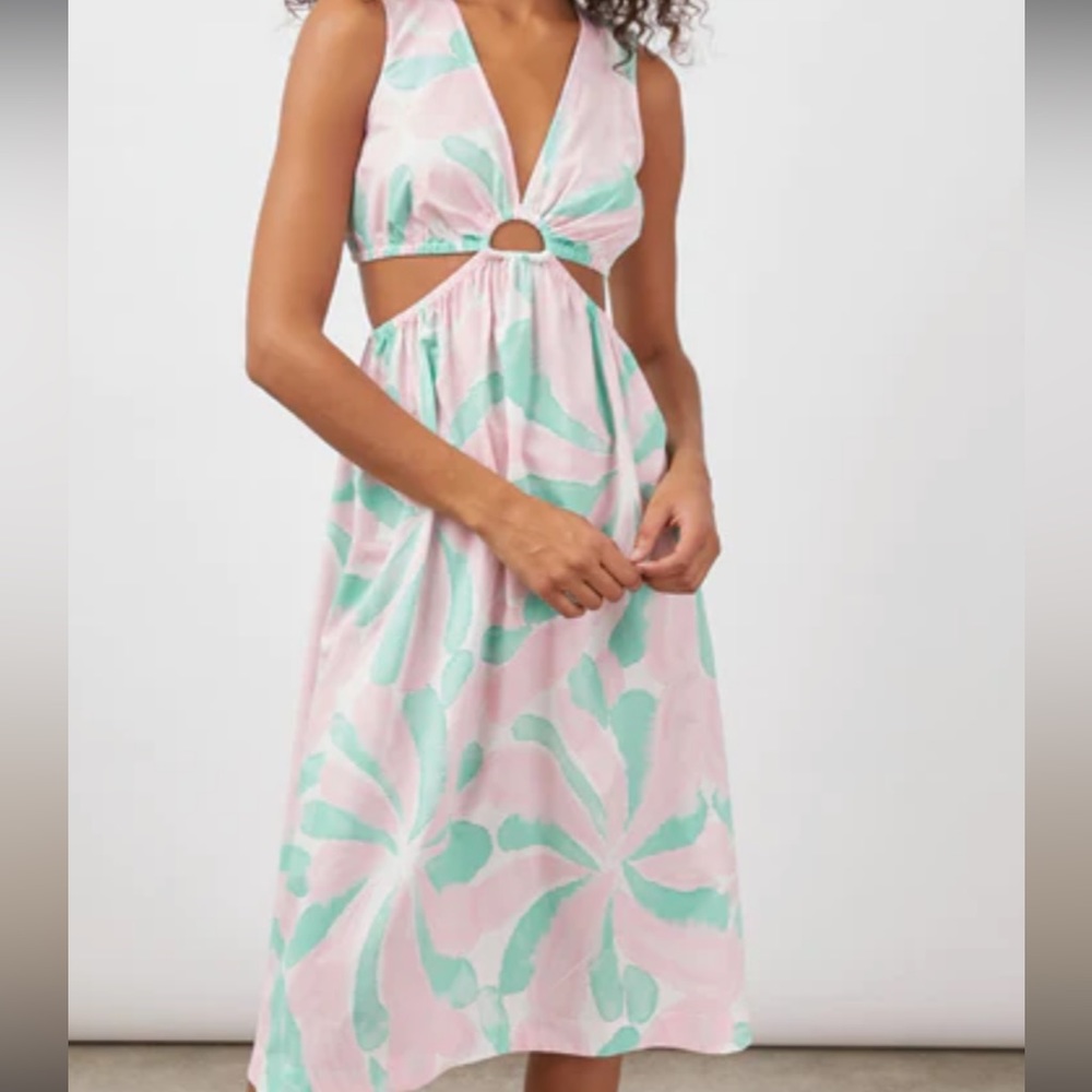 NWT Rails Arizona Candy Mint Midi Dress with Cutouts